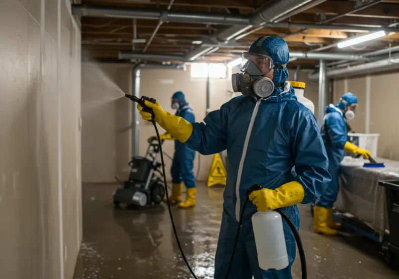 Basement Sanitization and Antimicrobial Treatment process in Temple, NH